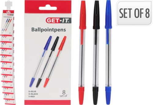 Golyóstoll 8 Darabos Szett, Különböző Színekkel 12/akasztó