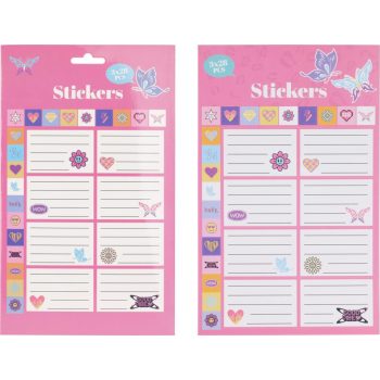 Füzetcímke Készlet Pillangós 3x28 Darabos