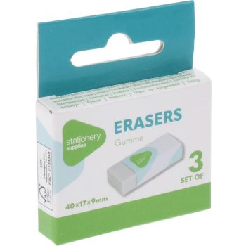 Radír Készlet Papír Tokban 3 Darabos