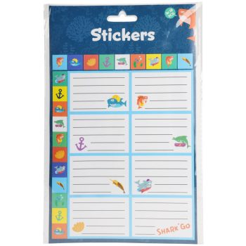 Füzetcímke Cápás 24db