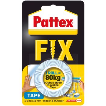 Pattex Fix Kétoldalas Montázsszalag 80 kg 1,5m*19mm