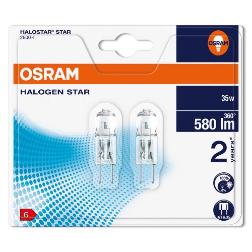 LEDVANCE HALOSTAR® STAR 35 W 12 V GY6.35 kiszerelés - 2 db-os szett