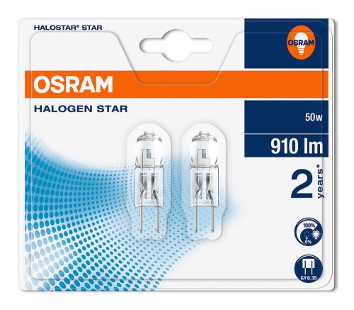 LEDVANCE HALOSTAR® STAR 50 W 12 V GY6.35 kiszerelés - 2 db-os szett