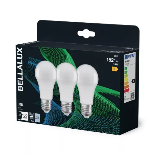 LEDVANCE BELLALUX® CLA 100 FR 13 W/4000 K E27  kiszerelés - 3 db-os szett