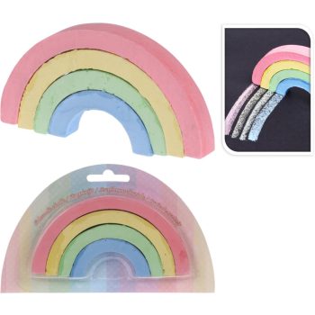 Aszfaltkréta Szívárvány Formában, 4 Színű Készlet