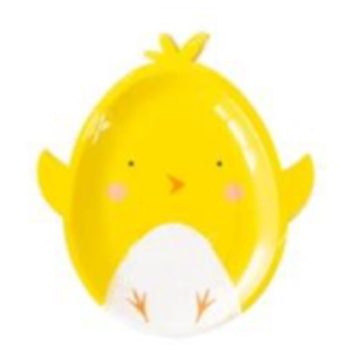 Húsvéti Papír Csibe Tányér 6 db 23x25x2cm