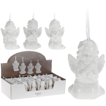 AAA720500 Karácsonyi Angyalka Dísz Porcelán 54x40x90mm