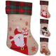 AAF510640 Karácsonyi Zokni 26x42cm 3 féle mintával