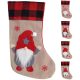 AAF519350 Karácsonyi Zokni 44x27cm 4 féle mintával