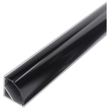   AVIDE Alu Profil "V" 15.8X15.8Mm Sarok Fekete Búrával 1M