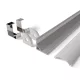 Avide Alu Profil "V", 15.8x15.8mm Sarokprofil fehér opál búrával 1m, "szett"