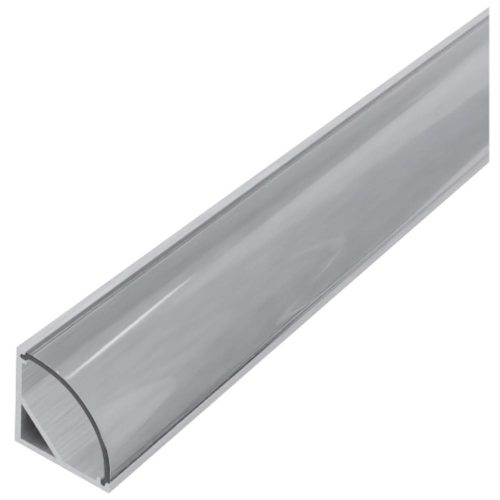 AVIDE Alu Profil "V" 15.8X15.8Mm Sarok Áttetsző Búrával 2M