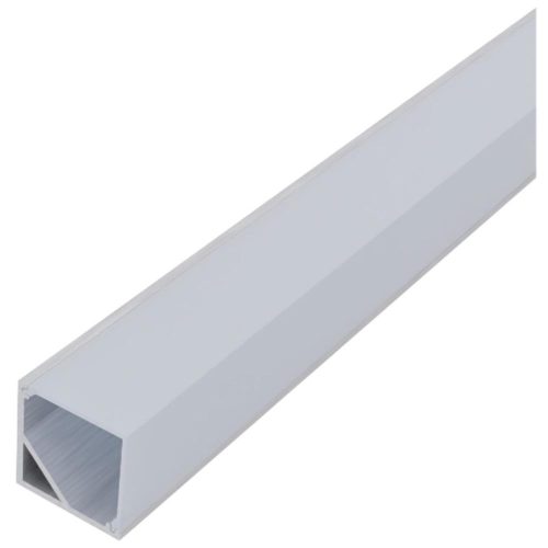AVIDE Alu Profil "V" 15.8X15.8Mm Sarok Szögletes Opál Búrával 1M