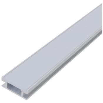 AVIDE Alu Profil Padlóba Süllyeszthető Opál Búrával 1M