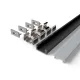 Avide Alu Profil "U", 15.9x7.8mm Falon Kivüli Fekete profil Félig átlátszó (füstös) búrával 2m, "szett"