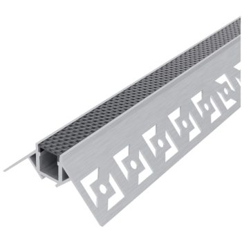   AVIDE Alu Profil Gipszkarton Külső Sarokba Süllyeszhető Fekete Méhsejt Búrával 1M