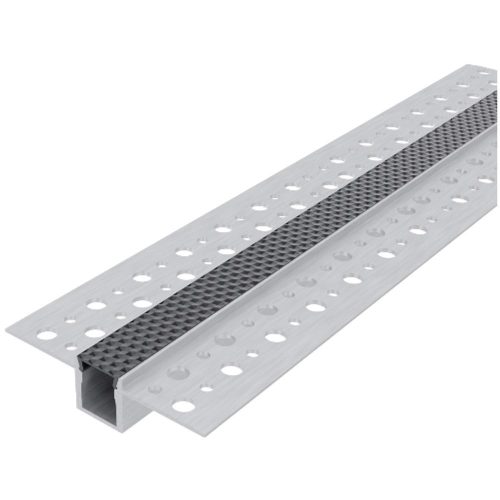 AVIDE Alu Profil "U" 52.5X13.3Mm Gipszkartonba Süllyeszthető Fekete Méhsejt Búrával 1M