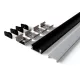Avide Alu Profil "U", 17.4x7mm, fekete alu fehér opál búrával, 2m, "szett"
