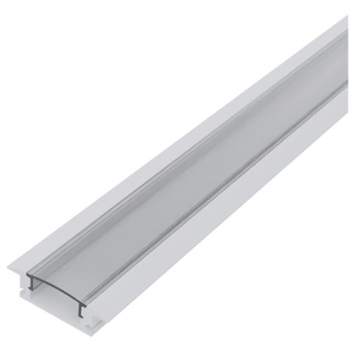 AVIDE Alu Profil "U" 24.7X7Mm Süllyeszthető Áttetsző Búrával 1M