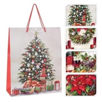 ABB302000 Karácsonyi dísz szatyor közepes 24x18x8 cm