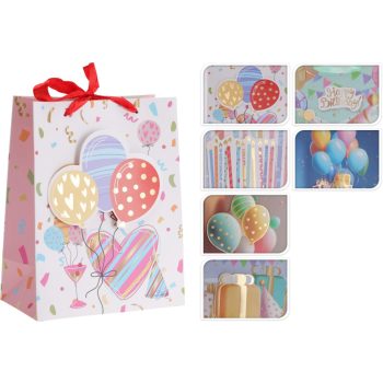 Ajándéktáska Kicsi 23x18x10 cm 6 féle mintával