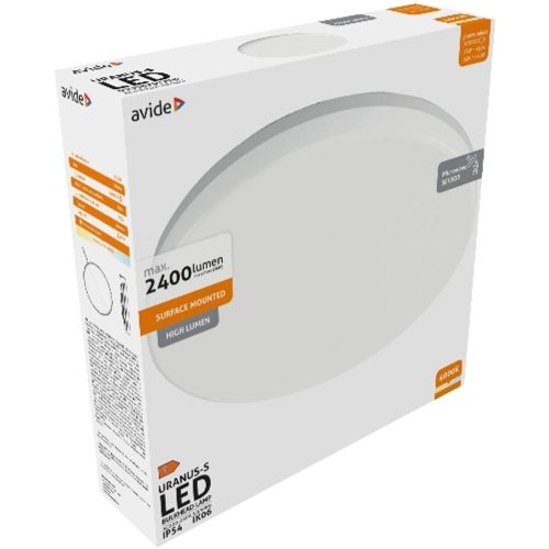 AVIDE Cseppálló Mennyezeti Lámpa Uranus Kerek Ip54 18/24W Nw 4000K Fehér Szenzoros