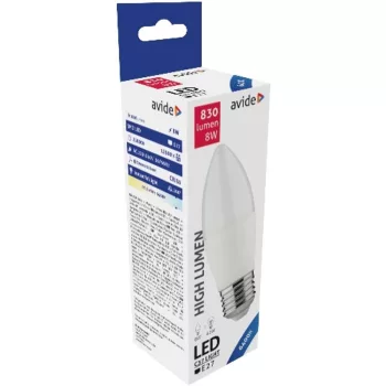 AVIDE Led Candle 8W E27 Cw 6400K