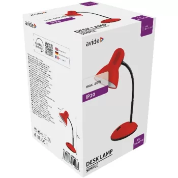 AVIDE Basic Asztali Lámpa Simple Piros