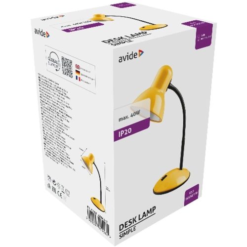 AVIDE Basic Asztali Lámpa Simple Sárga