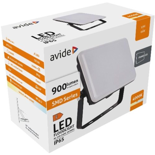 AVIDE Led Reflektor Slim Smd Keret Nélküli 10W Nw 4000K
