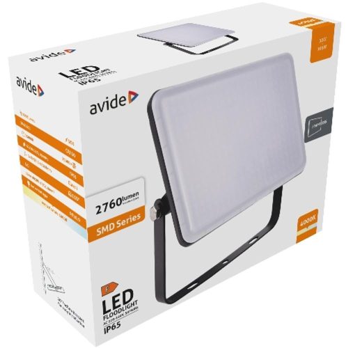 AVIDE Led Reflektor Slim Smd Keret Nélküli 30W Nw 4000K