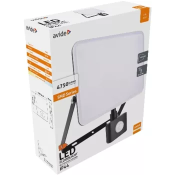  AVIDE Led Reflektor Slim Smd Keret Nélküli 50W Nw 4000K Mozgásérzékelős Pir