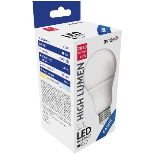 AVIDE Led Globe A70 16W E27 Cw 6400K