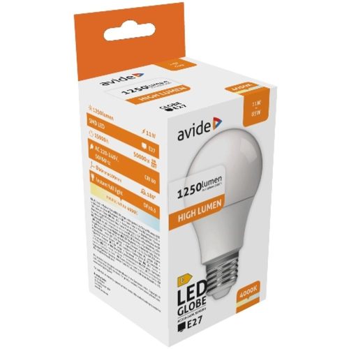 AVIDE Led Globe A60 11W E27 Nw 4000K