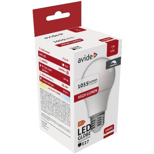 AVIDE Led Globe Fényerőszabályzós A60 11W E27 Ww 3000K