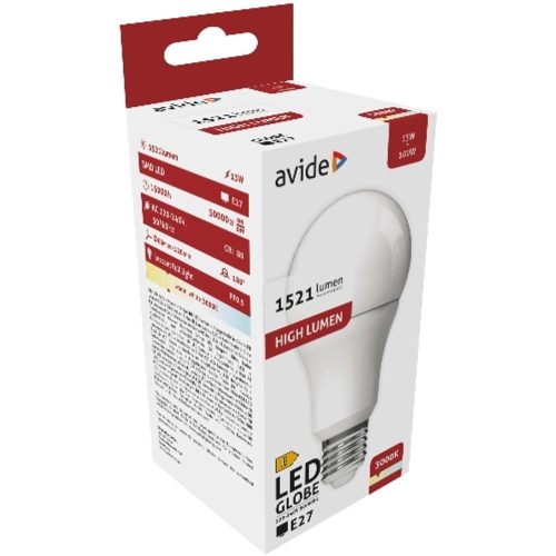 AVIDE Led Globe A60 13W E27 Ww 3000K