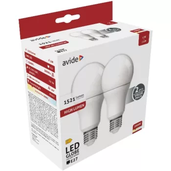 AVIDE Led Globe Twin Pack A60 13W E27 Ww 3000K