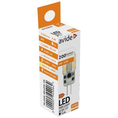 AVIDE Led 2W G4 Nw 4000K