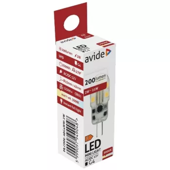 AVIDE Led 2W G4 Ww 3000K