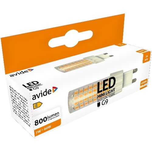AVIDE Led 7W G9 Nw 4000K Fekvő