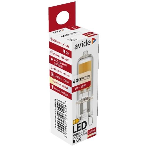 AVIDE Led 4W G9 Cob Ww 3000K