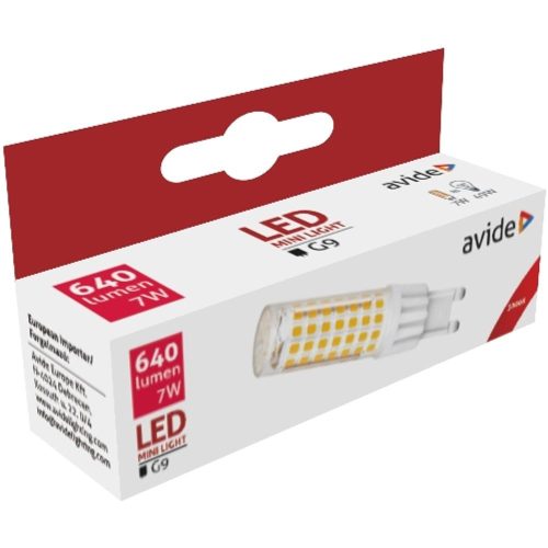 AVIDE Led 7W G9 Ww 3000K Fekvő