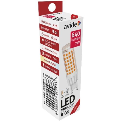 AVIDE Led 7W G9 Ww 3000K