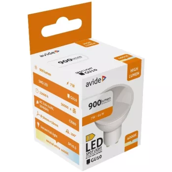 AVIDE Led Spot Alu+Plastic 7W Gu10 Nw 4000K 900Lm