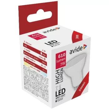 AVIDE Led Spot Alu+Plastic 7W Gu10 Ww 3000K