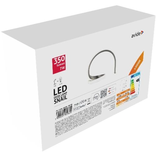 AVIDE Led Asztali Lámpa Snail 7W Nw