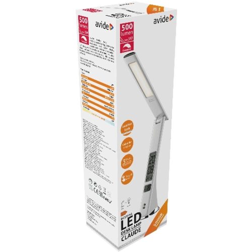 AVIDE Led Asztali Lámpa Üzleti Bőrhatású Claude Naptár Fehér 5W