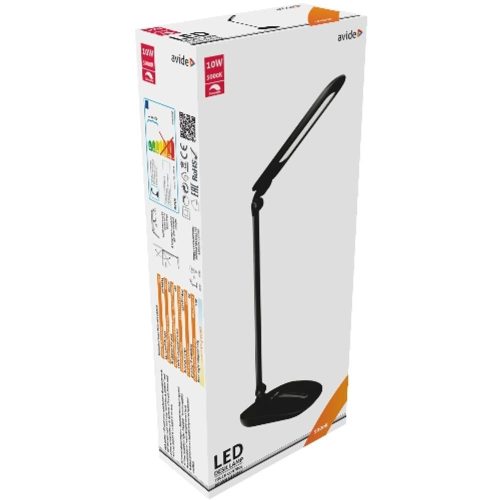 AVIDE Led Asztali Lámpa Érintésvezérelt Dimmer Fekete 10W