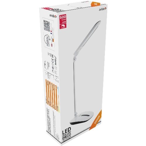 AVIDE Led Asztali Lámpa Érintésvezérelt Dimmer Fehér 10W