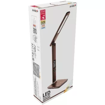   AVIDE Led Asztali Lámpa Irodai Bőrhatású Naptár Nathan Barna 6W